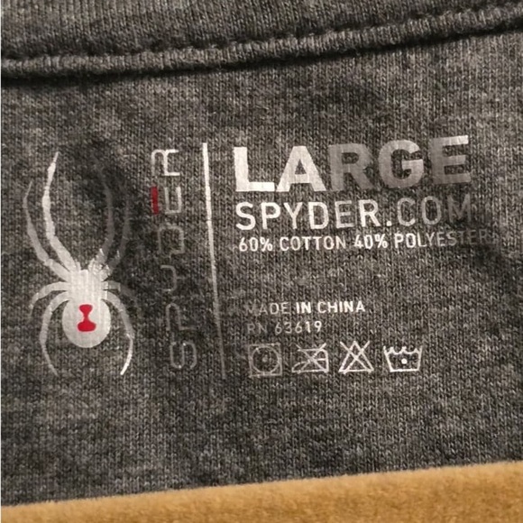 Spyder Charcoal Long Sleeve Henley Shirt - Picture 2 of 10